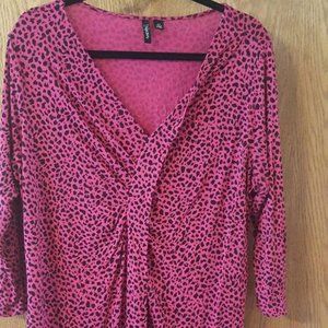 2x Relativity Animal Print Knit Top Worn Twice